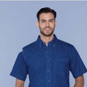 Camisa manga corta mezclilla